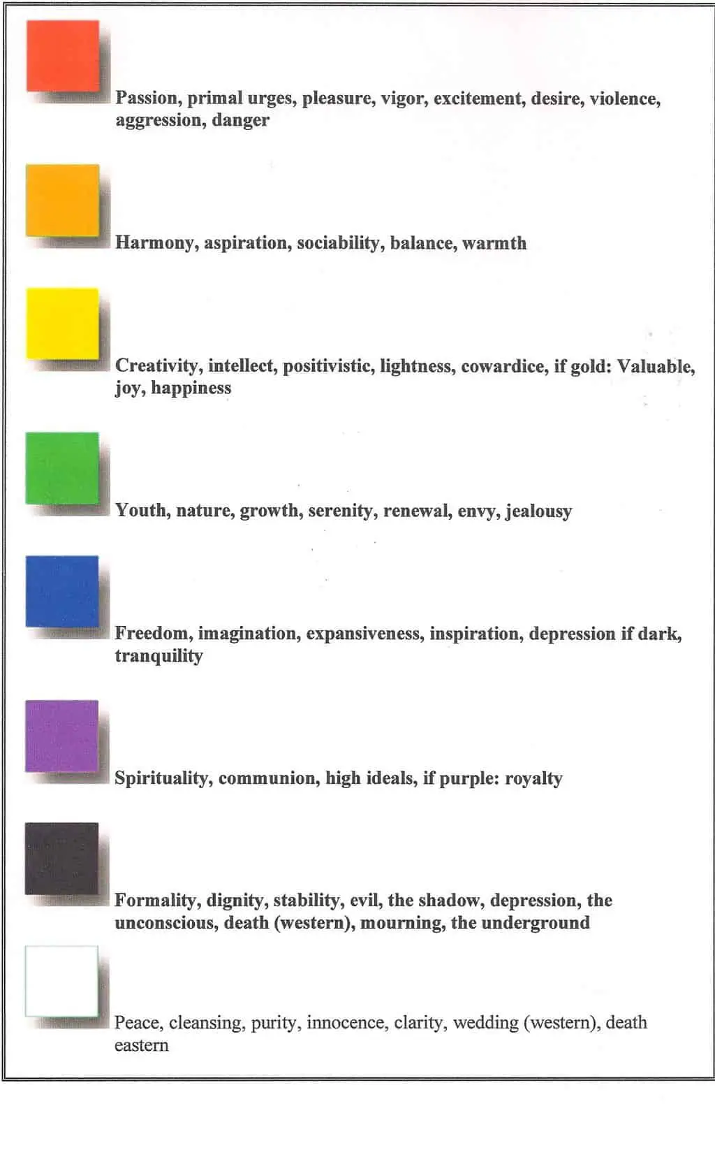 Color Meanings