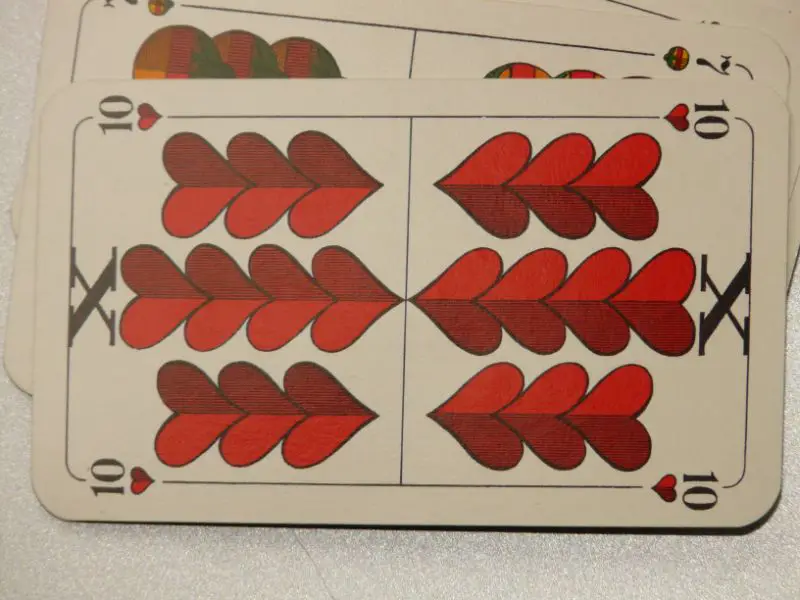 playing card of hearts 10
