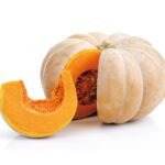 Sliced musky pumpkin, close-up