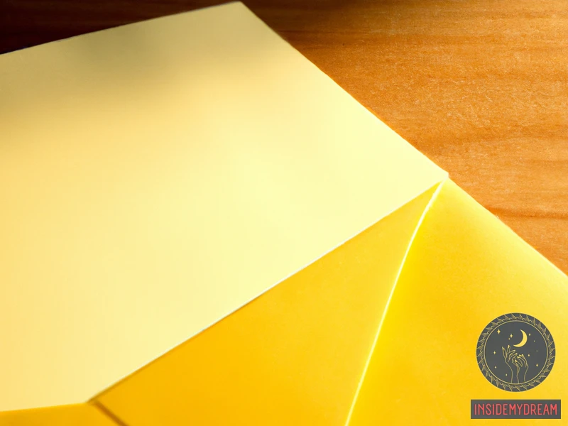 What Does It Mean To Dream Of A Yellow Envelope?
