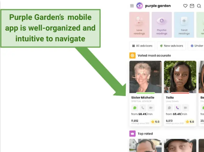 The Purple Garden app