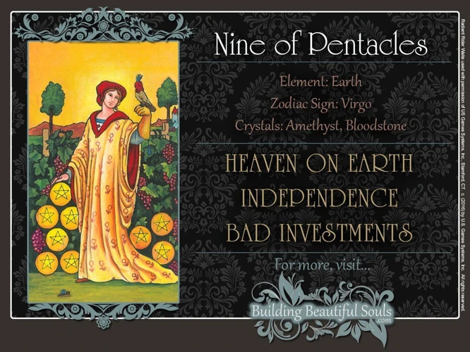 Meaning Of The Nine Of Pentacles Tarot Card